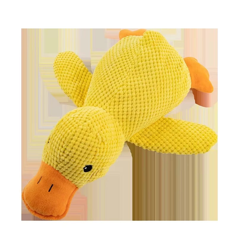 Dog Toy Plush Companion Sleeping Duck Bite Resistant Teeth Grinding Sound Relief Duck Sound Toy